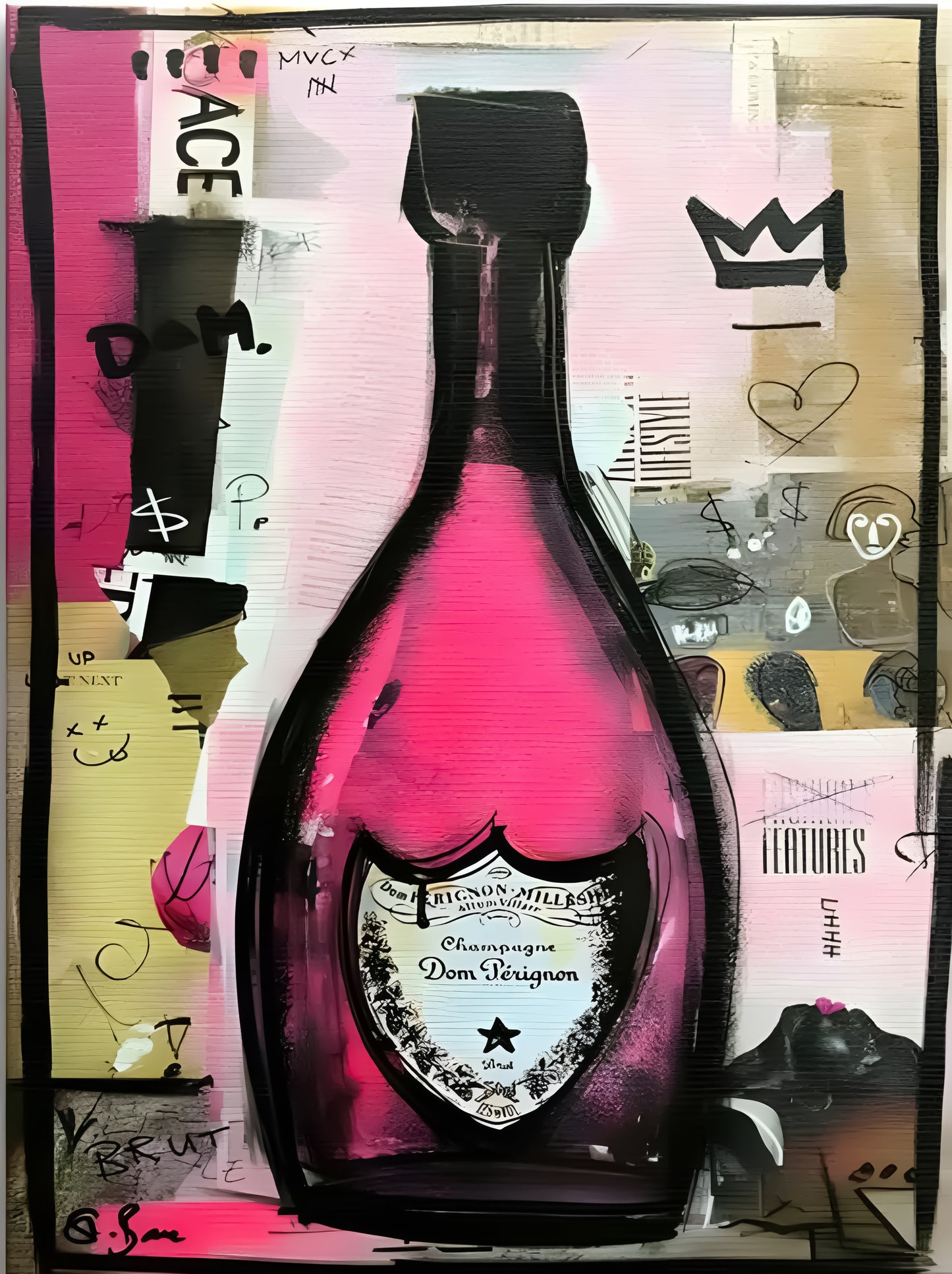Acrylic Glass Art – Dom Pérignon Rosé Plexiglass Wall Print