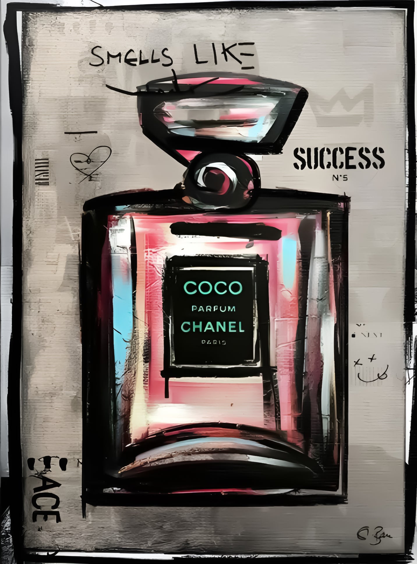 Smells Like Success No 5 — The Essence of Ambition Plexiglass Wall Print