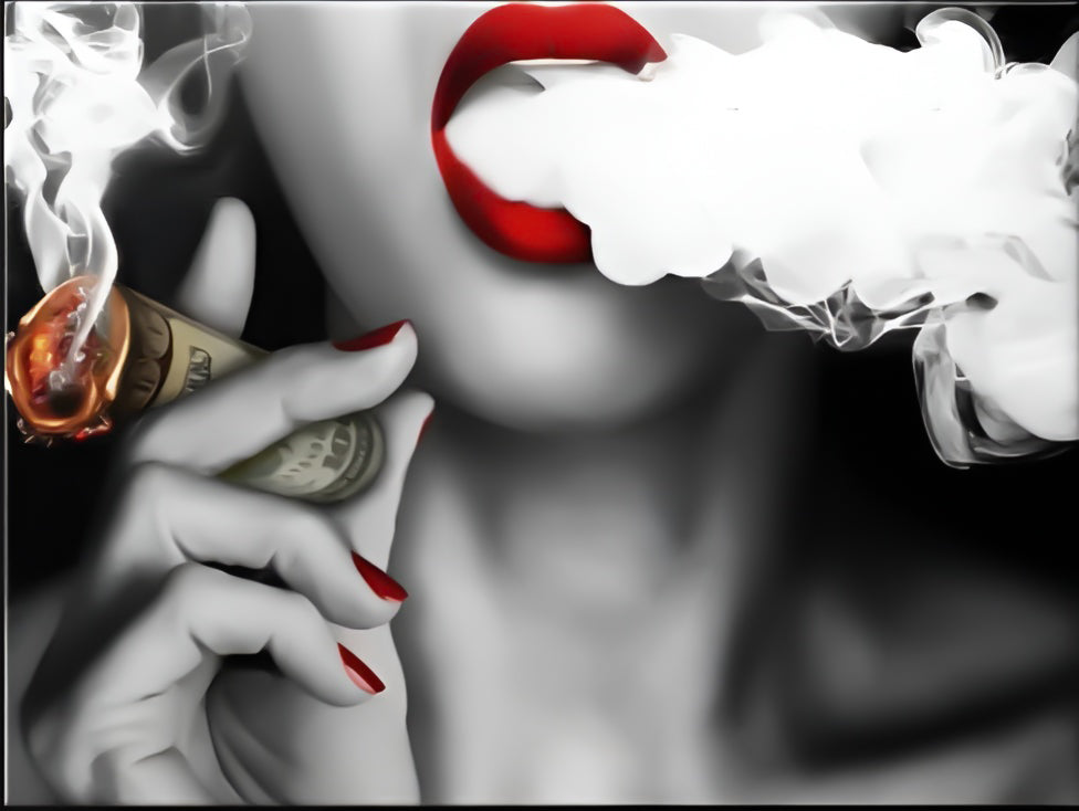 Smoke & Seduction" – Bold. Iconic. Unapologetic.– Modern Pop Art for Bold Spaces Plexiglass Wall Print