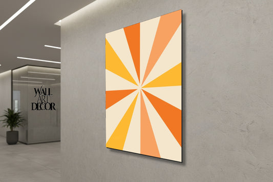 شروق الشمس المنشوري: التوهج الهندسي - لوحة جدارية حديثة بدون إطار