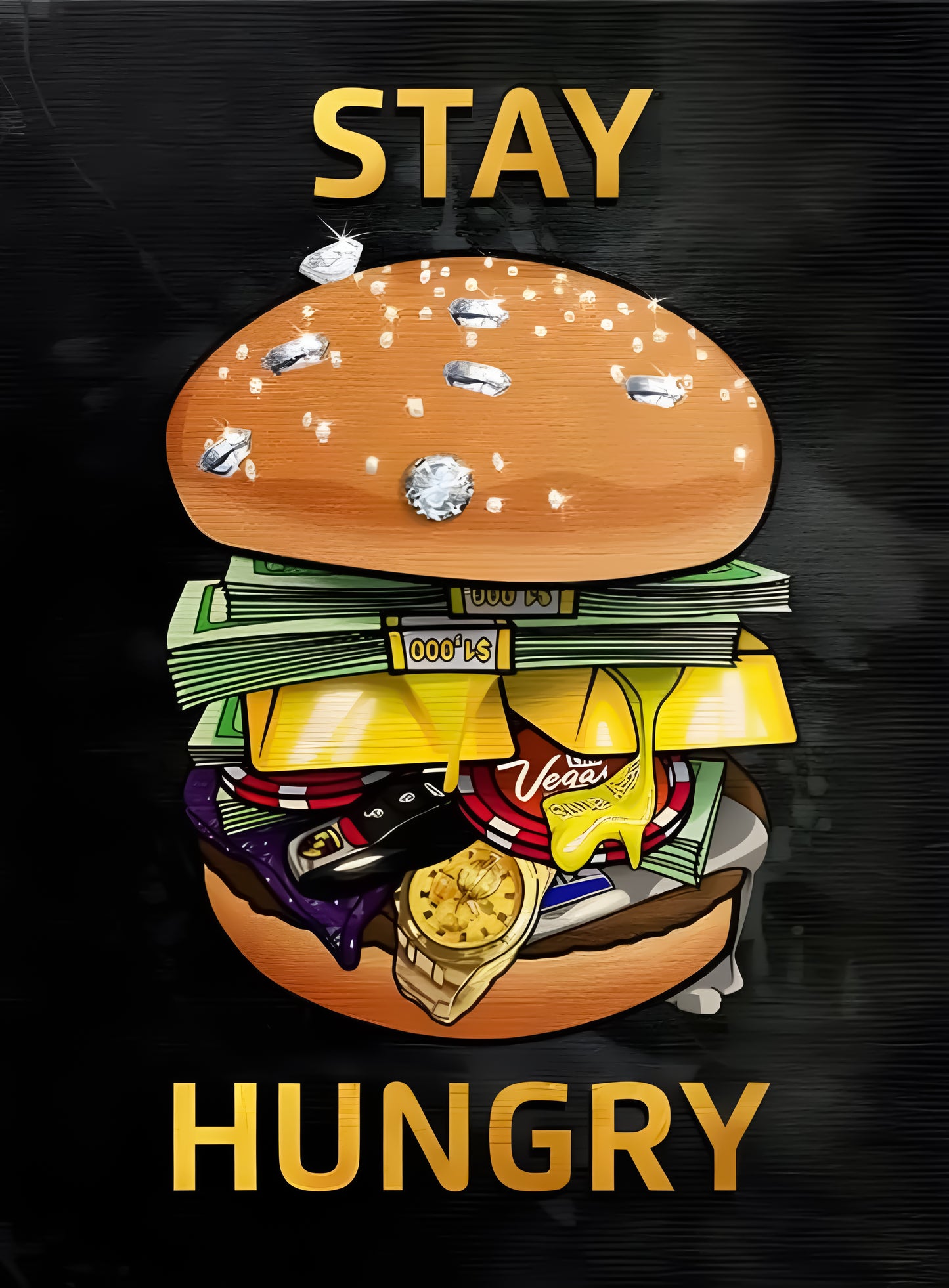 Stay Hungry – A Symbol of Ambition Plexiglass Wall Print