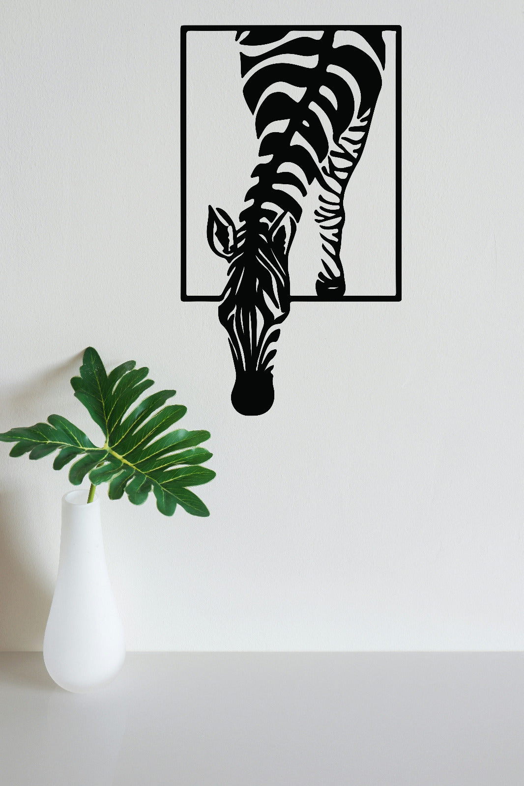 Zebra Head Grazing Wall Art