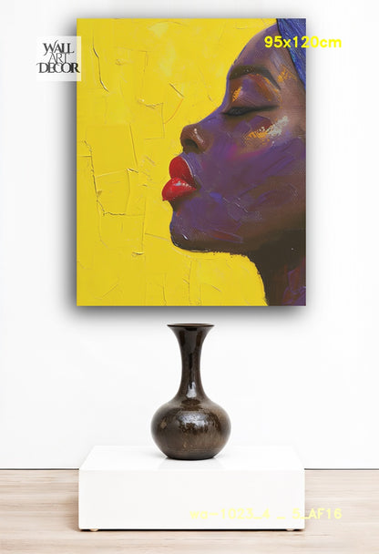 صفاء الجمشت: الروح المتألقة – لوحة جدارية عصرية بدون إطار