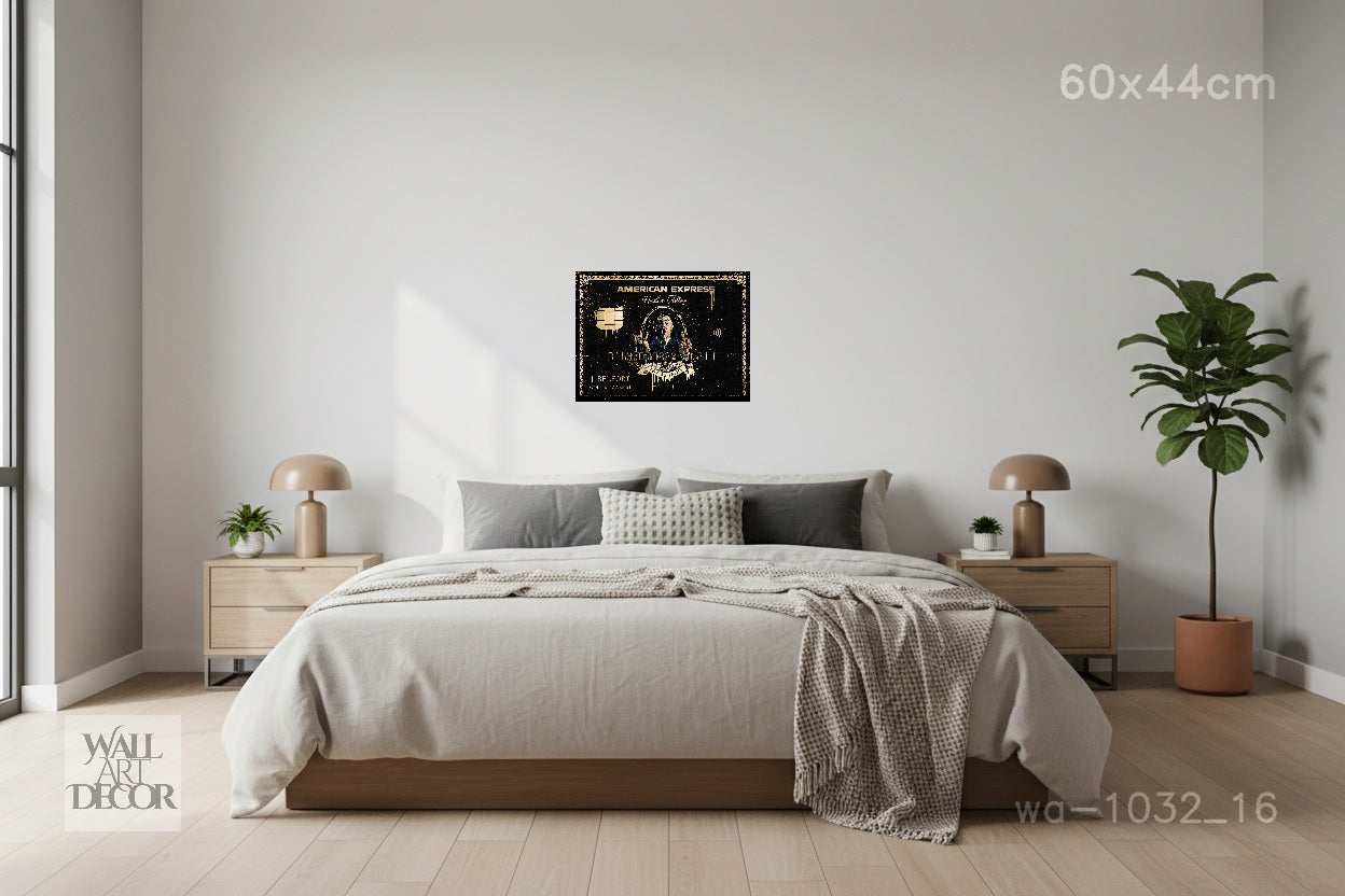 بطاقة بيلفورت السوداء: إصدار ذئب وول ستريت - لوحة جدارية عصرية بدون إطار