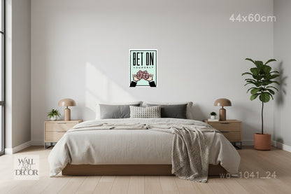 الرهان الأمثل: "راهن على نفسك" فن لعبة مونوبولي - لوحة جدارية حديثة بدون إطار