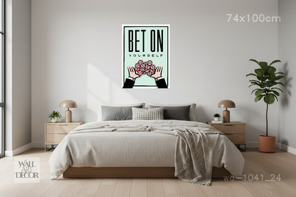 الرهان الأمثل: "راهن على نفسك" فن لعبة مونوبولي - لوحة جدارية حديثة بدون إطار