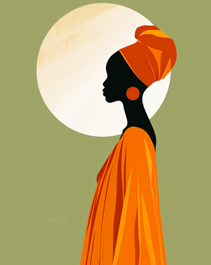 الرقة الأثيرية: الصورة الظلية الذهبية – لوحة جدارية حديثة بدون إطار