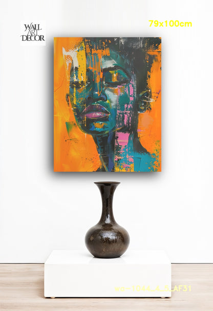 أحلام النيون: رؤية باللونين الأزرق المخضر والأصفر الداكن - لوحات جدارية عصرية بدون إطار