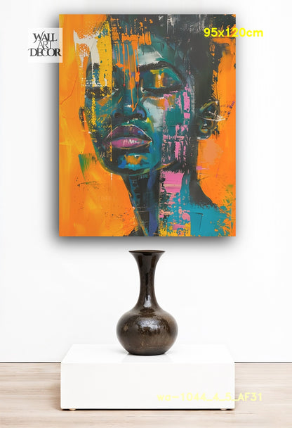 أحلام النيون: رؤية باللونين الأزرق المخضر والأصفر الداكن - لوحات جدارية عصرية بدون إطار