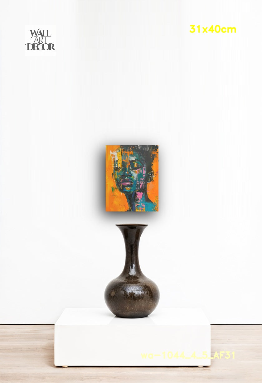 أحلام النيون: رؤية باللونين الأزرق المخضر والأصفر الداكن - لوحات جدارية عصرية بدون إطار