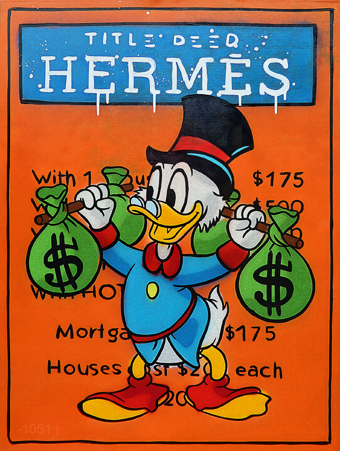 هيرمس هارفست: سند ملكية سكروج ماكداك – لوحة جدارية عصرية بدون إطار