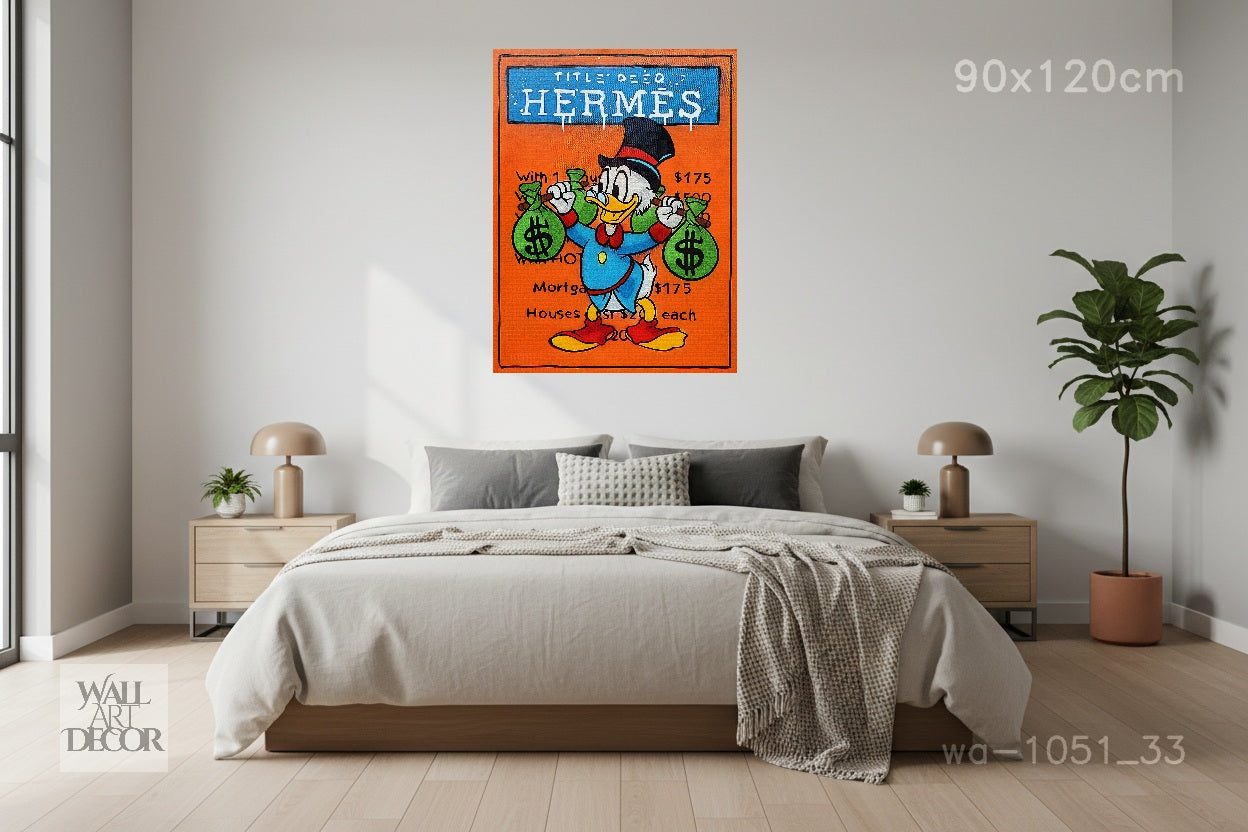 هيرمس هارفست: سند ملكية سكروج ماكداك – لوحة جدارية عصرية بدون إطار