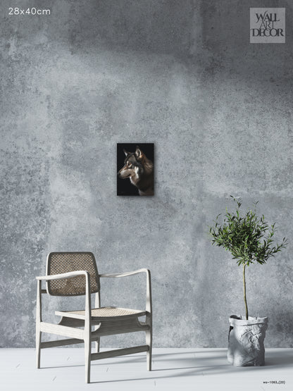 ملف تعريف ألفا: ذئب تيمبر المهيب - لوحة جدارية عصرية بدون إطار