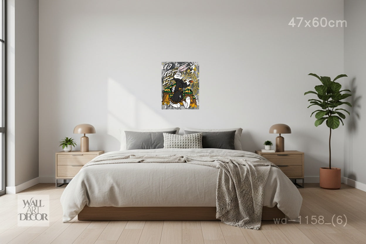 انطلق واحصل عليه: باغز باني ستريت هستل – لوحة جدارية عصرية بدون إطار