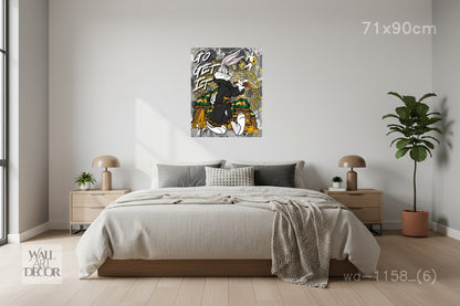 انطلق واحصل عليه: باغز باني ستريت هستل – لوحة جدارية عصرية بدون إطار