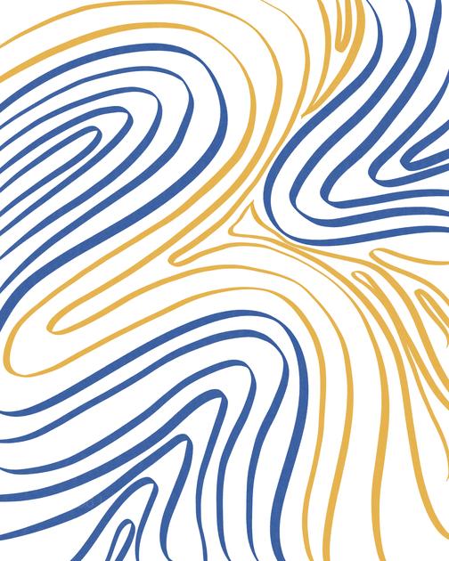 رمال ذهبية: تموجات طوبوغرافية تجريدية - لوحة جدارية حديثة بدون إطار