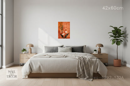 نباتات الصحراء: لوحة جدارية تجريدية ريفية للزهور البرية - لوحة جدارية حديثة بدون إطار