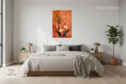 نباتات الصحراء: لوحة جدارية تجريدية ريفية للزهور البرية - لوحة جدارية حديثة بدون إطار