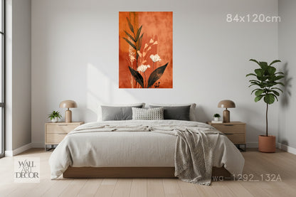 نباتات الصحراء: لوحة جدارية تجريدية ريفية للزهور البرية - لوحة جدارية حديثة بدون إطار