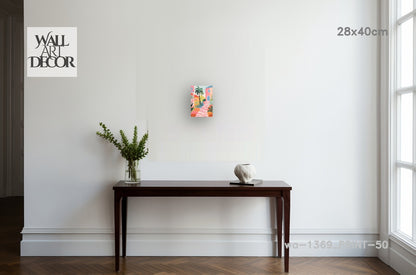 زقاق أزور: نعيم البحر الأبيض المتوسط ​​الوردي - لوحة جدارية عصرية بدون إطار