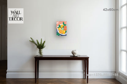 تناغم الحمضيات: حصاد الصيف – لوحة جدارية عصرية بدون إطار