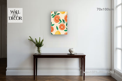 نكهة الحمضيات: حصاد البحر الأبيض المتوسط ​​- لوحة جدارية عصرية بدون إطار