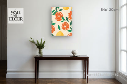 نكهة الحمضيات: حصاد البحر الأبيض المتوسط ​​- لوحة جدارية عصرية بدون إطار