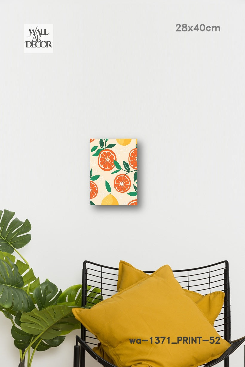 نكهة الحمضيات: حصاد البحر الأبيض المتوسط ​​- لوحة جدارية عصرية بدون إطار