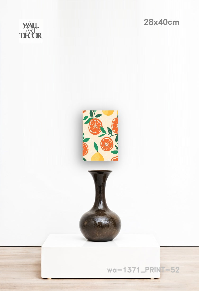 نكهة الحمضيات: حصاد البحر الأبيض المتوسط ​​- لوحة جدارية عصرية بدون إطار