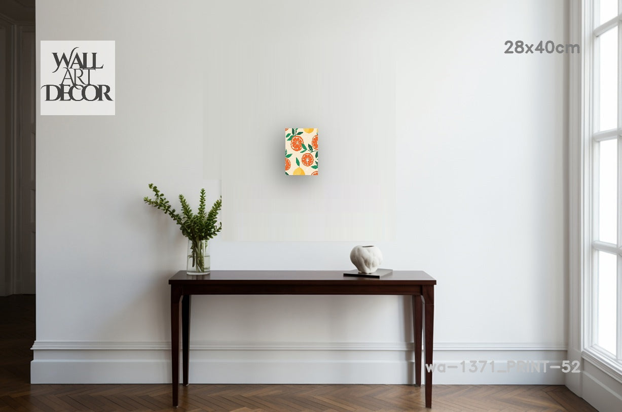 نكهة الحمضيات: حصاد البحر الأبيض المتوسط ​​- لوحة جدارية عصرية بدون إطار