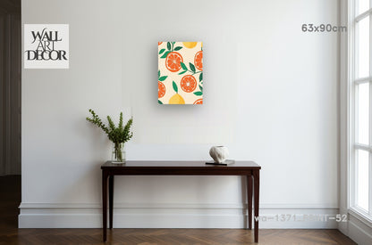 نكهة الحمضيات: حصاد البحر الأبيض المتوسط ​​- لوحة جدارية عصرية بدون إطار