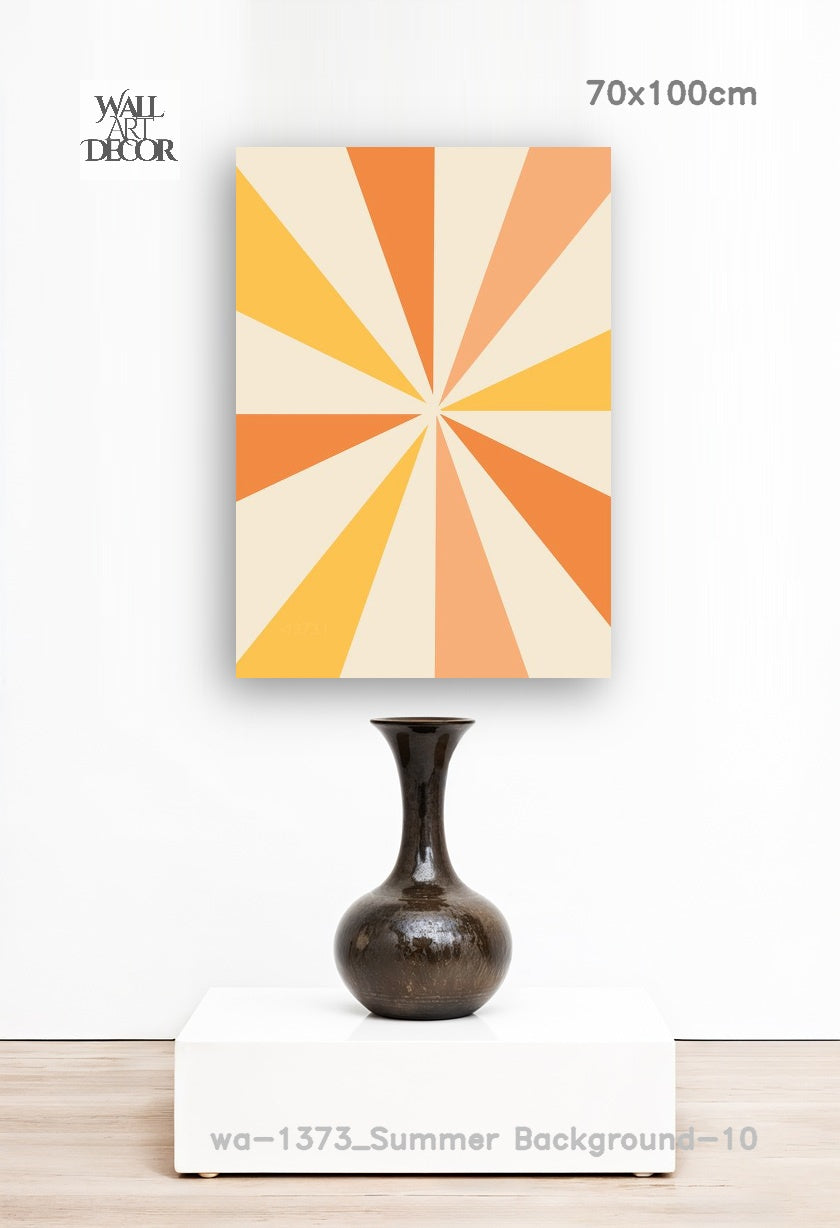 شروق الشمس المنشوري: التوهج الهندسي - لوحة جدارية حديثة بدون إطار