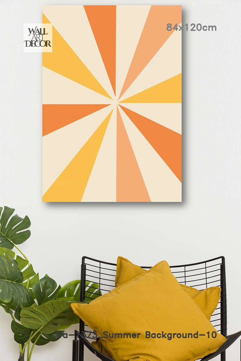 شروق الشمس المنشوري: التوهج الهندسي - لوحة جدارية حديثة بدون إطار