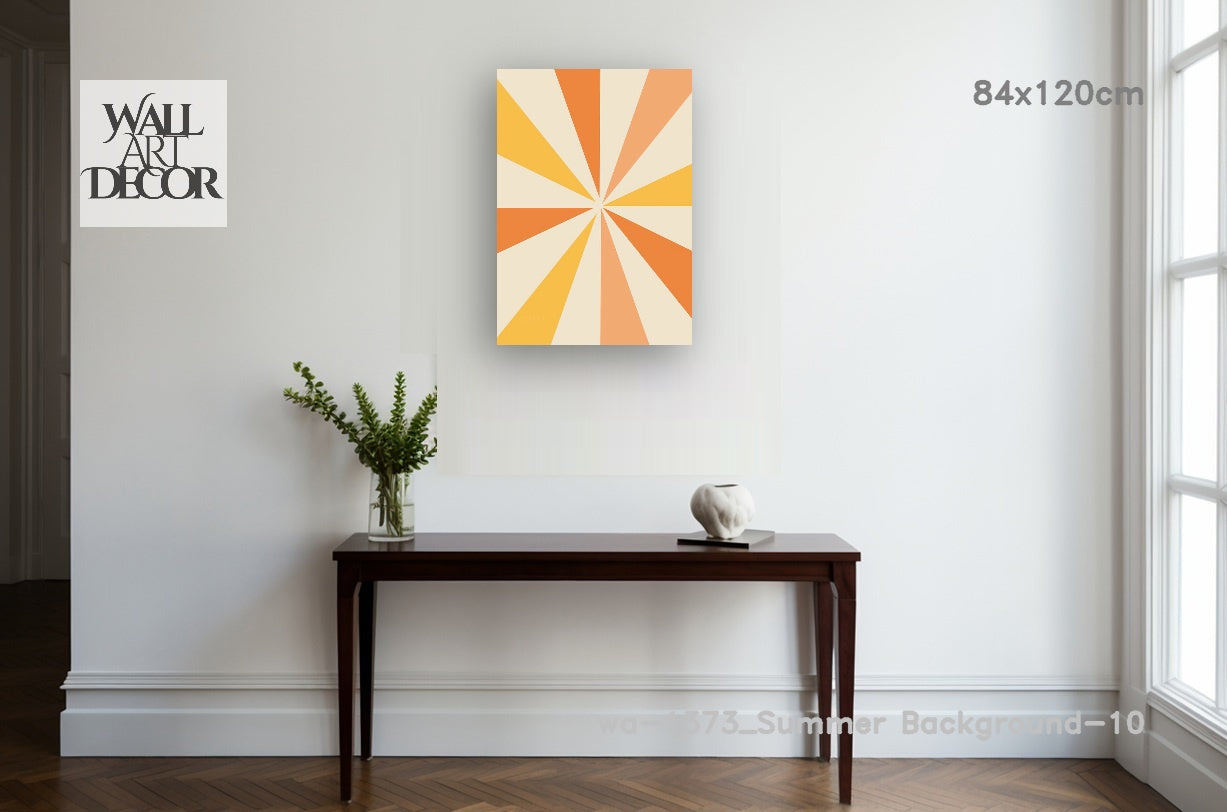 شروق الشمس المنشوري: التوهج الهندسي - لوحة جدارية حديثة بدون إطار