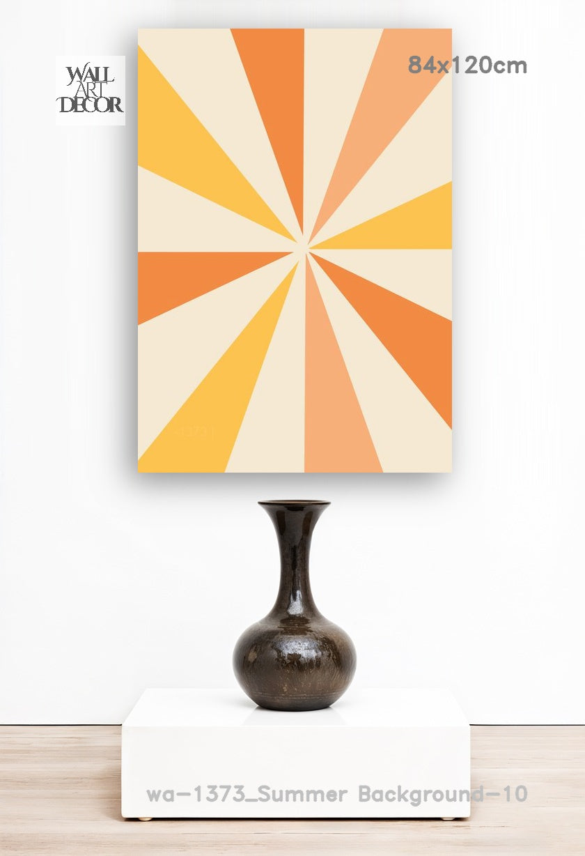 شروق الشمس المنشوري: التوهج الهندسي - لوحة جدارية حديثة بدون إطار