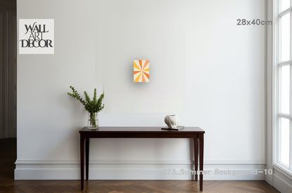 شروق الشمس المنشوري: التوهج الهندسي - لوحة جدارية حديثة بدون إطار