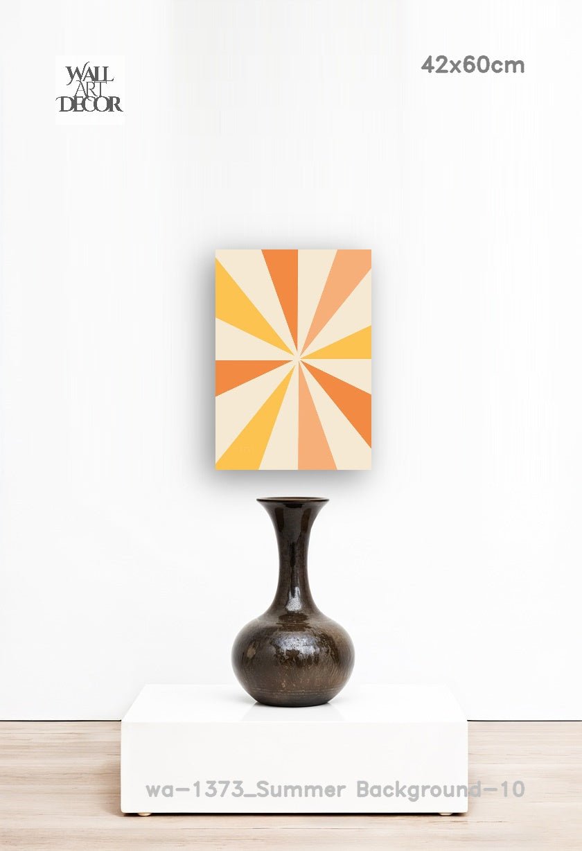 شروق الشمس المنشوري: التوهج الهندسي - لوحة جدارية حديثة بدون إطار