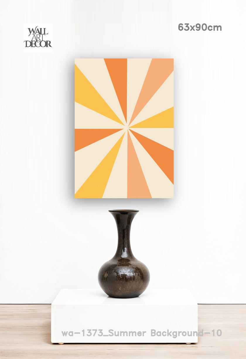 شروق الشمس المنشوري: التوهج الهندسي - لوحة جدارية حديثة بدون إطار