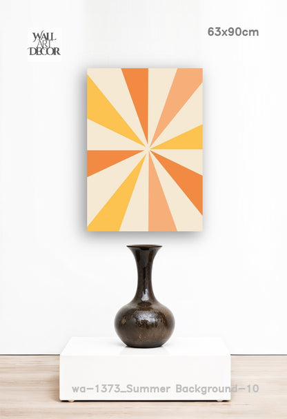 شروق الشمس المنشوري: التوهج الهندسي - لوحة جدارية حديثة بدون إطار