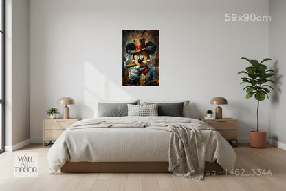 الخارج عن القانون العصري: ميكي "الزعيم" - ديكور جداري بدون إطار بنمط فن البوب ​​الحضري