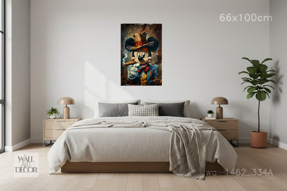 الخارج عن القانون العصري: ميكي "الزعيم" - ديكور جداري بدون إطار بنمط فن البوب ​​الحضري