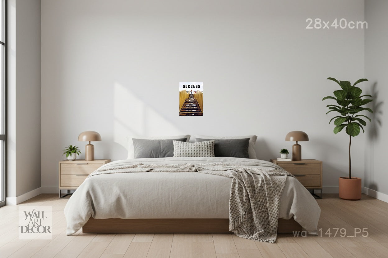 الصعود: سلم النجاح – لوحة جدارية عصرية بدون إطار