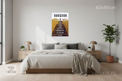 الصعود: سلم النجاح – لوحة جدارية عصرية بدون إطار