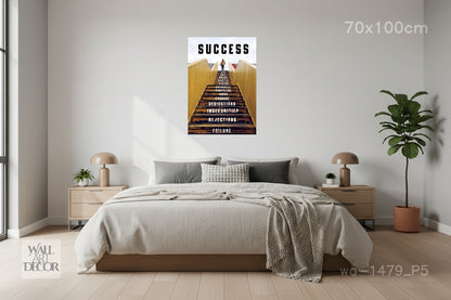 الصعود: سلم النجاح – لوحة جدارية عصرية بدون إطار