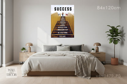 الصعود: سلم النجاح – لوحة جدارية عصرية بدون إطار
