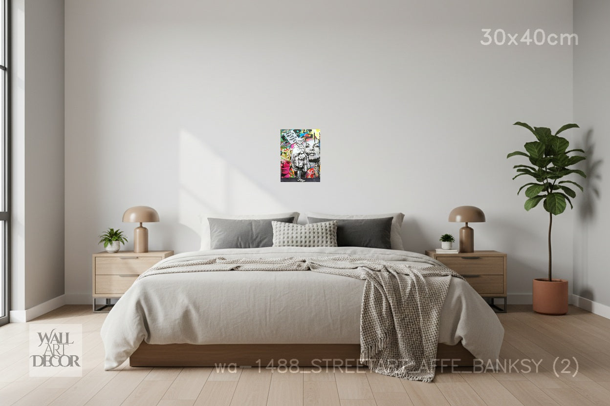 حكمة خالدة: غاندي - فن البوب ​​الحضري - لوحات جدارية حديثة بدون إطار