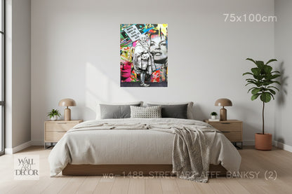 حكمة خالدة: غاندي - فن البوب ​​الحضري - لوحات جدارية حديثة بدون إطار