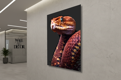 مقياس قرمزي: صورة ثعبانية أثيرية - لوحة جدارية حديثة بدون إطار
