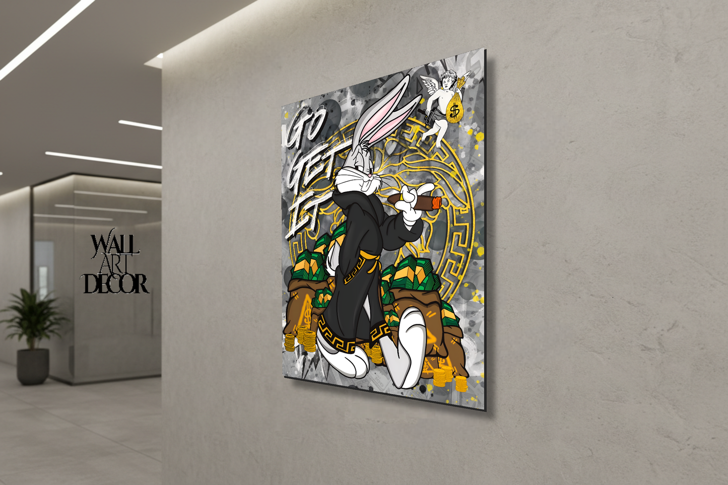 انطلق واحصل عليه: باغز باني ستريت هستل – لوحة جدارية عصرية بدون إطار