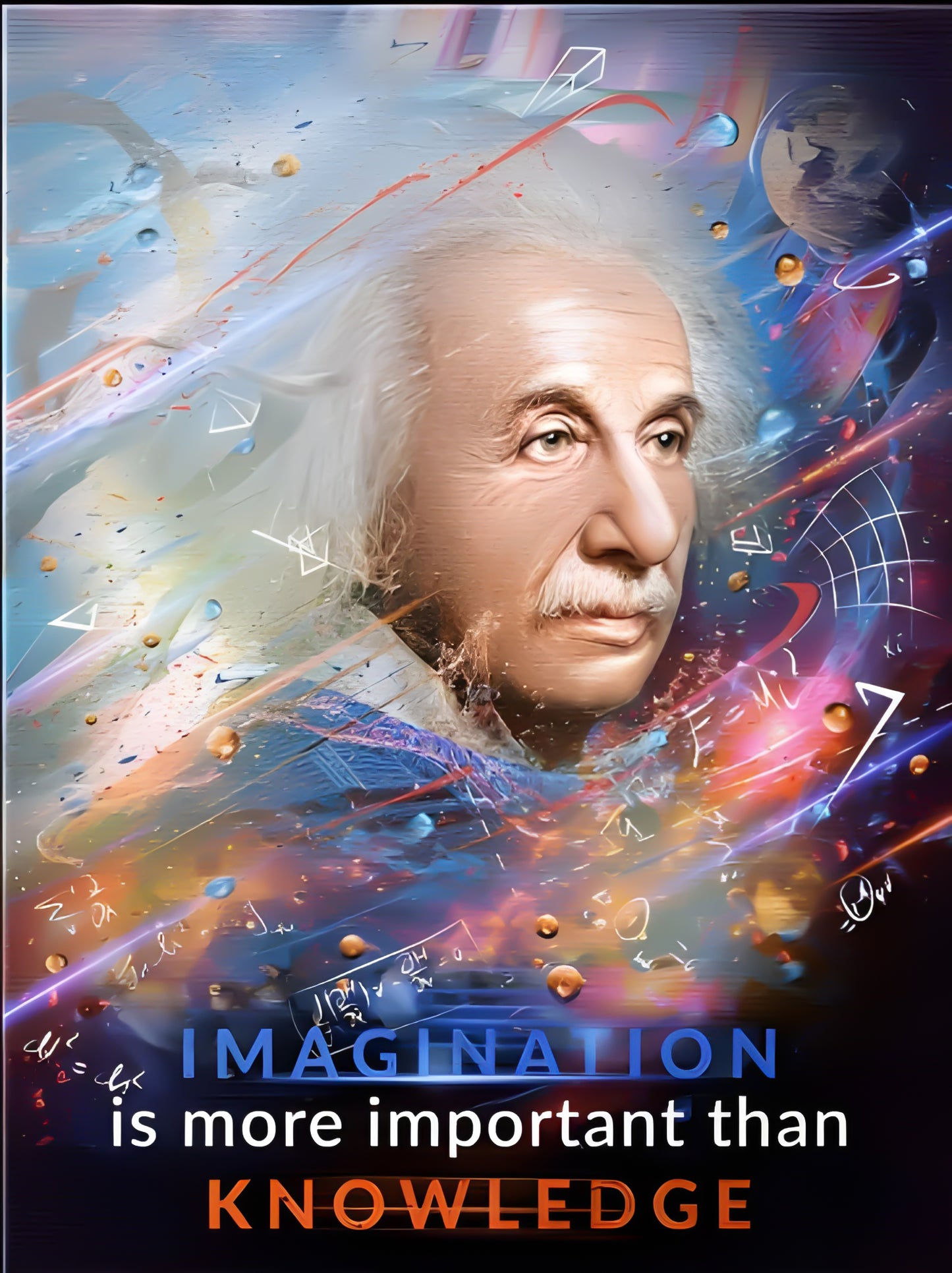 “Imagination Is More Important Than Knowledge” – Plexiglass Wall Art